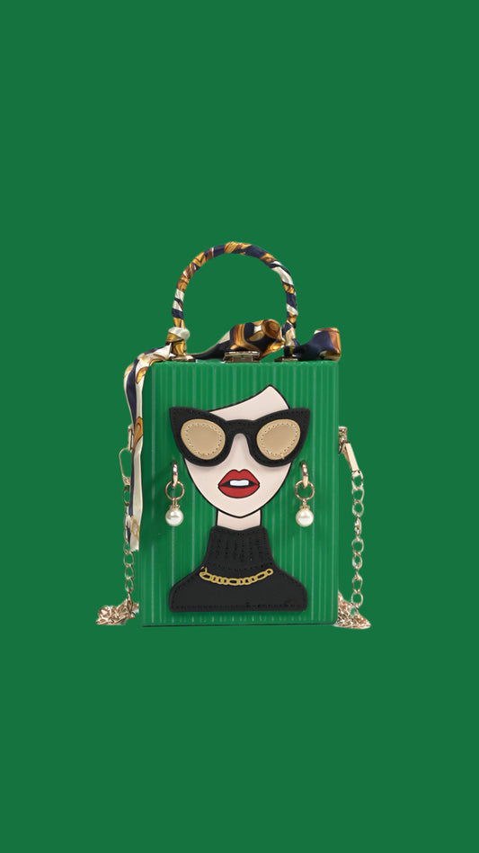 Retro Diva Green Bag