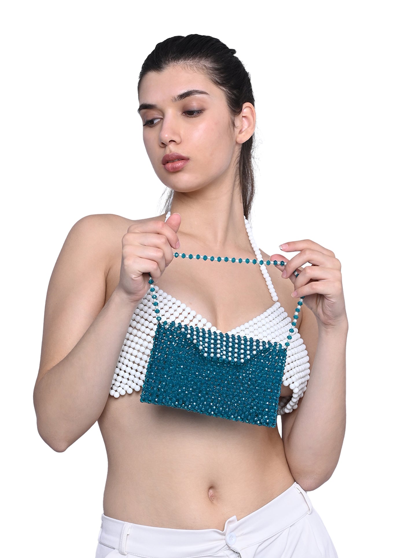 Aqua Pearl Bag